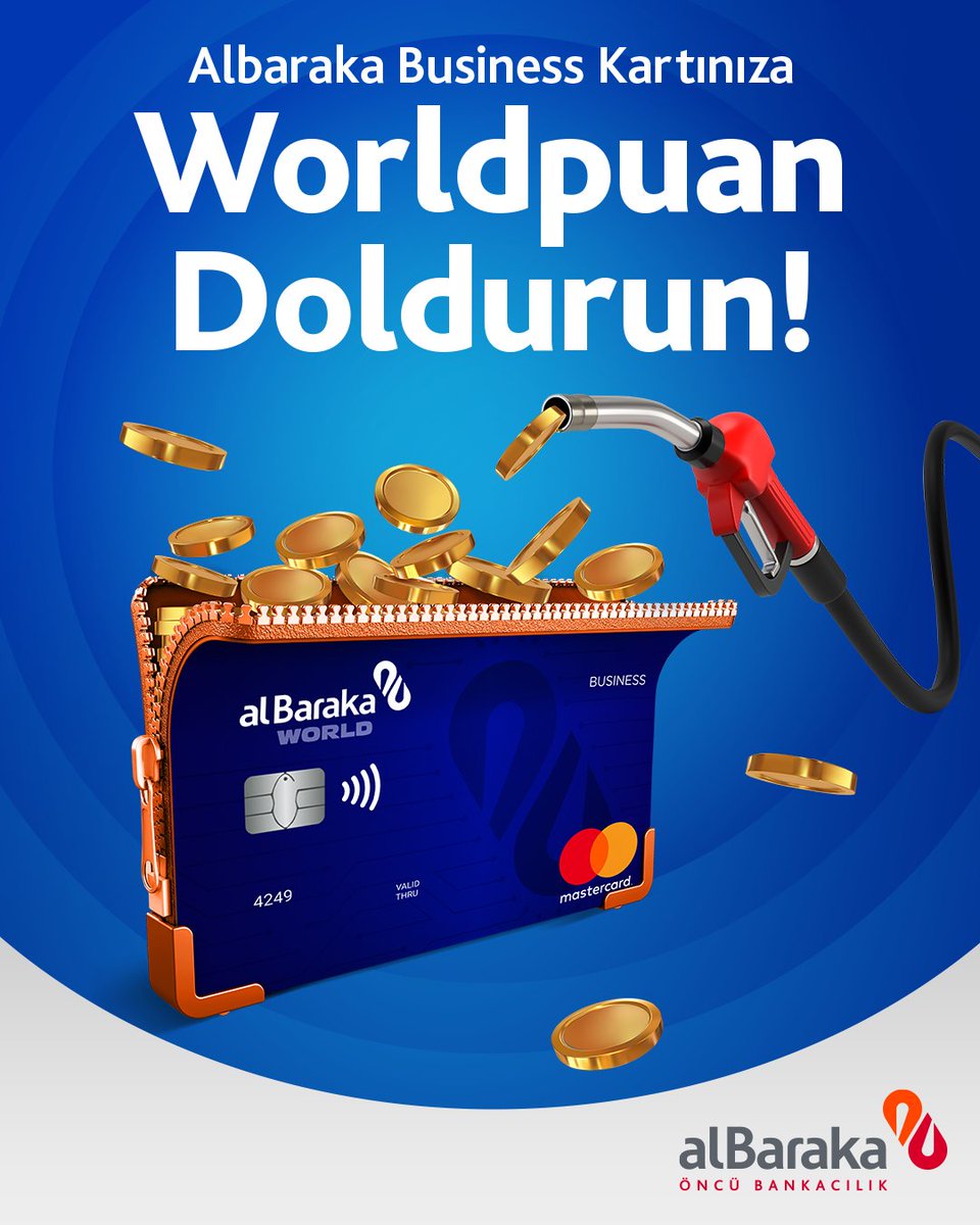 Akaryakıt alımlarınızda 400 TL Worldpuan Albaraka'da!

Albaraka Business Kart ile Akaryakıt sektöründe yapacağınız harcamalarınızda 400 TL değerinde Worldpuan kazanma fırsatını yakalayın!

Detaylı bilgi için web sitemizi ziyaret edin. 📍

#AlbarakaTürk #BusinessKart #Worldpuan