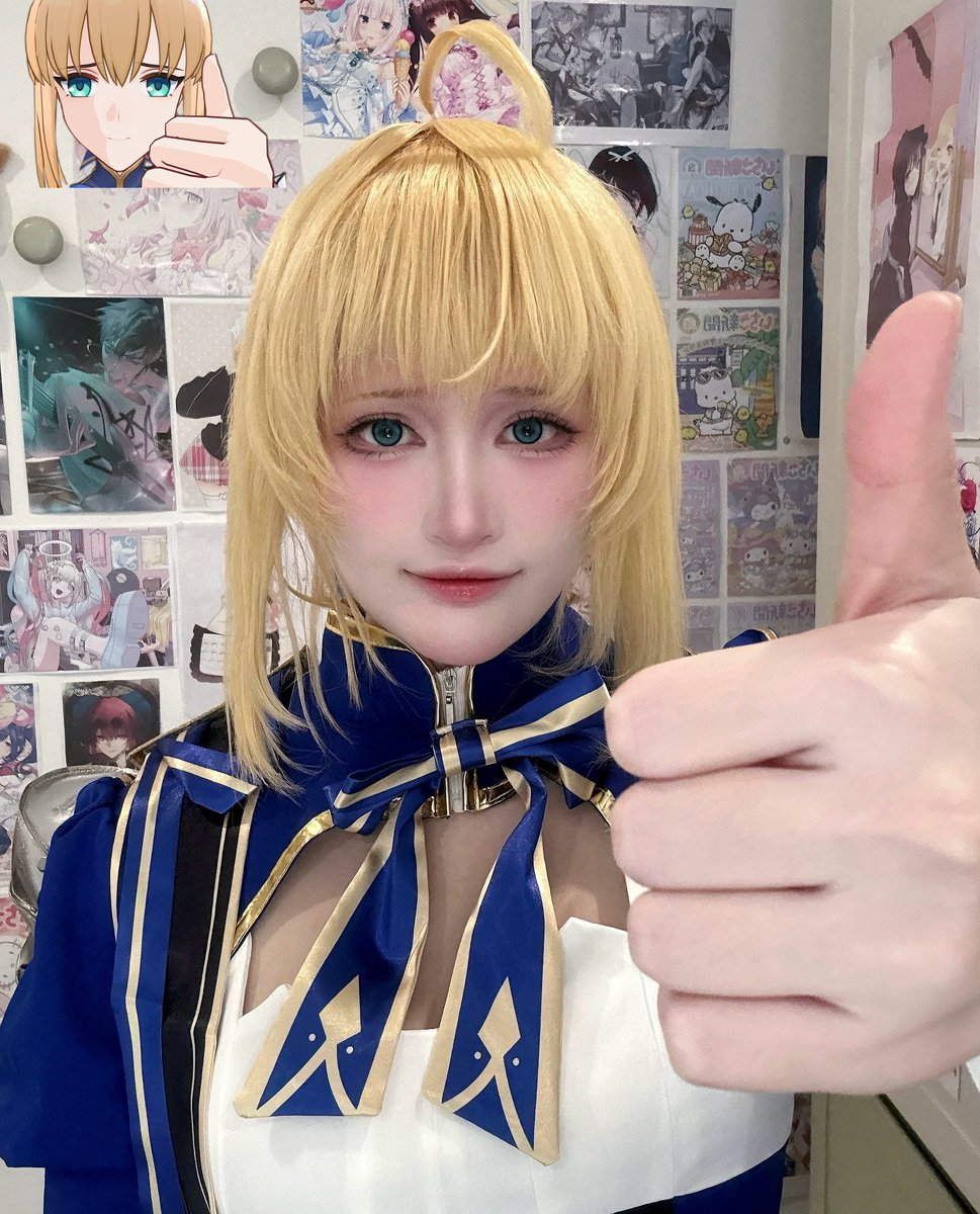 crappycapybaras's tweet image. my Saber cosplay 🤍🤍❕