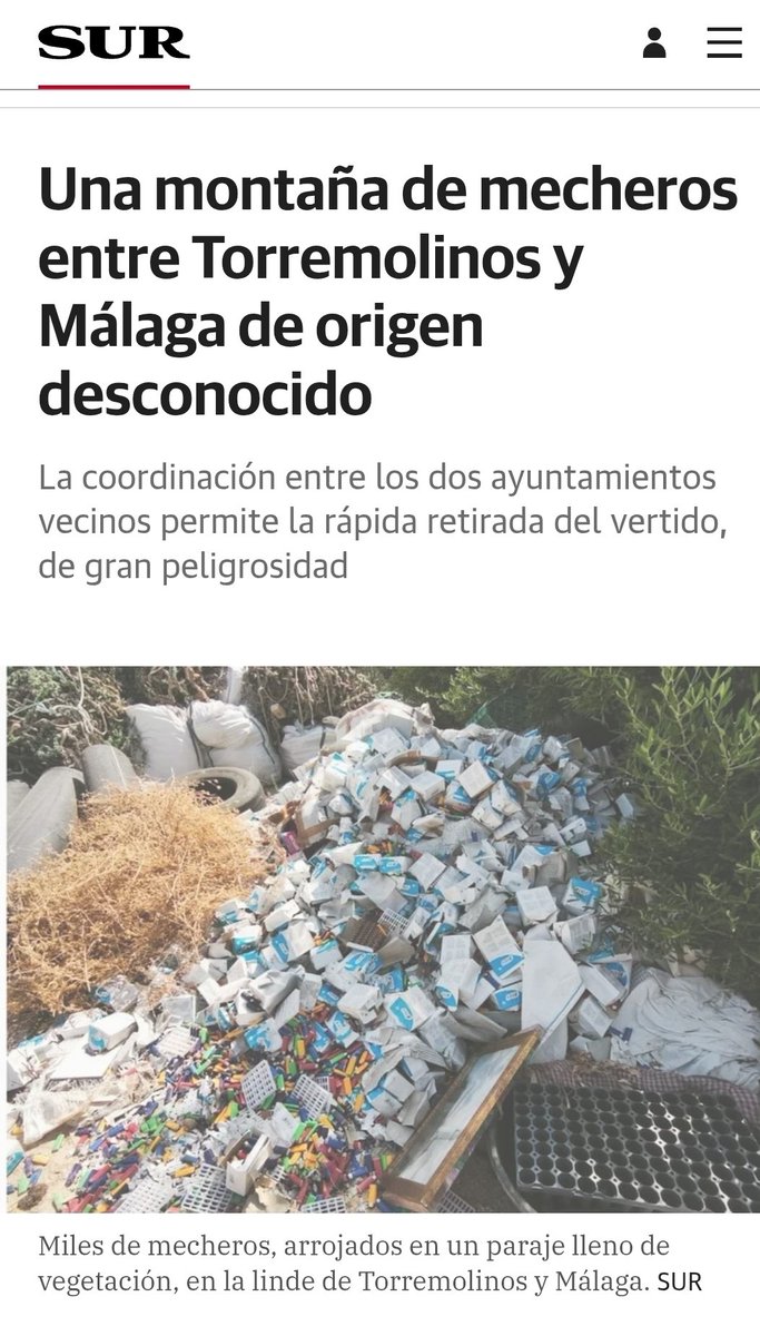 Francis Garrido 🇪🇸 (@francisgarrid11) on Twitter photo ¡Basta de vertidos! ⛰️
Ya le pedimos al equipo de gobierno del PP mayor contundencia contra los vertidos ilegales en nuestra sierra.
Pero seguimos sufriendo la falta de determinación para perseguir y castigar estas acciones que dañan nuestro entorno natural
<a href="/VOXTorremolino1/">VOX Torremolinos</a> ¡Basta de vertidos! ⛰️
Ya le pedimos al equipo de gobierno del PP mayor contundencia contra los vertidos ilegales en nuestra sierra.
Pero seguimos sufriendo la falta de determinación para perseguir y castigar estas acciones que dañan nuestro entorno natural
<a href="/VOXTorremolino1/">VOX Torremolinos</a>