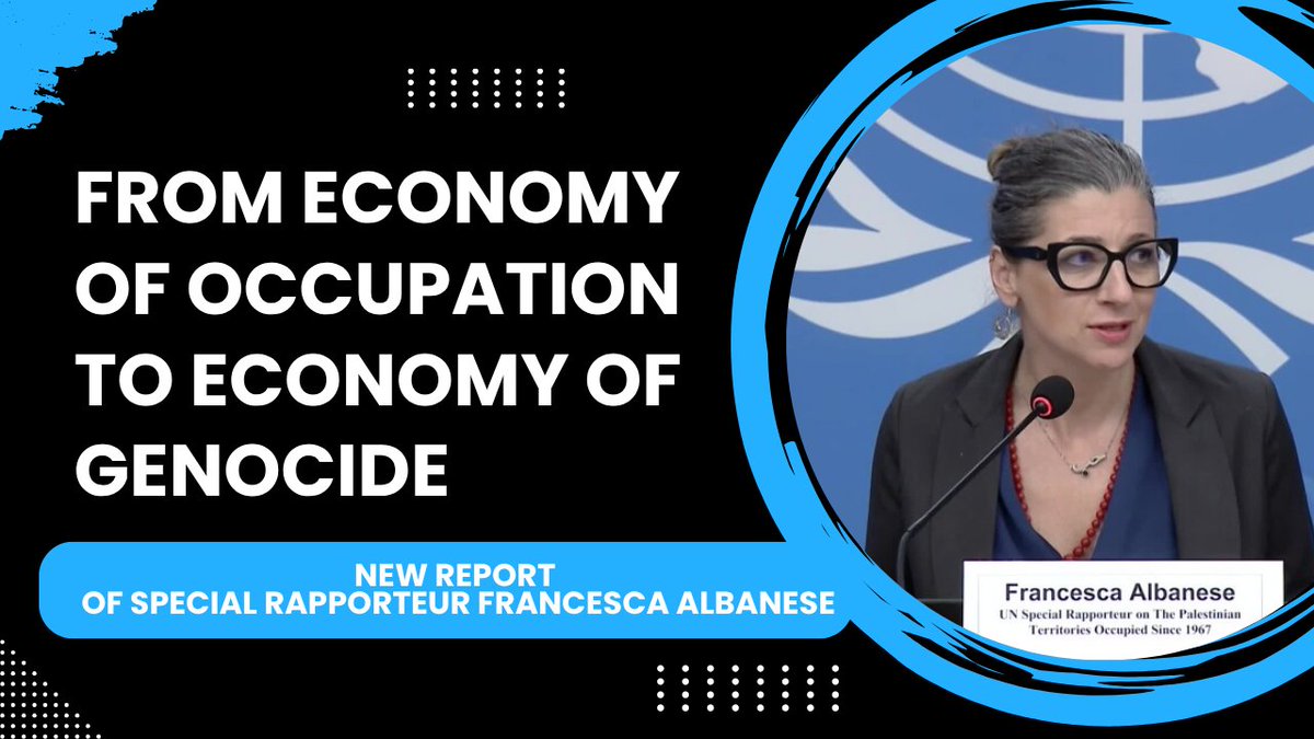 ODHE (@observatoridhe) on Twitter photo Des de l'ODHE, <a href="/SUDScat/">SUDS</a> i <a href="/novact__/">NOVACT</a> celebrem la publicació de l’informe "De l’economia de l’ocupació a l’economia del genocidi", elaborat per <a href="/FranceskAlbs/">Francesca Albanese, UN Special Rapporteur oPt</a>, Relatora Especial de <a href="/UN/">United Nations</a>, sobre la situació dels drets humans als Territoris Palestins Ocupats.
🔗un.org/unispal/docume… Des de l'ODHE, <a href="/SUDScat/">SUDS</a> i <a href="/novact__/">NOVACT</a> celebrem la publicació de l’informe "De l’economia de l’ocupació a l’economia del genocidi", elaborat per <a href="/FranceskAlbs/">Francesca Albanese, UN Special Rapporteur oPt</a>, Relatora Especial de <a href="/UN/">United Nations</a>, sobre la situació dels drets humans als Territoris Palestins Ocupats.
🔗un.org/unispal/docume…