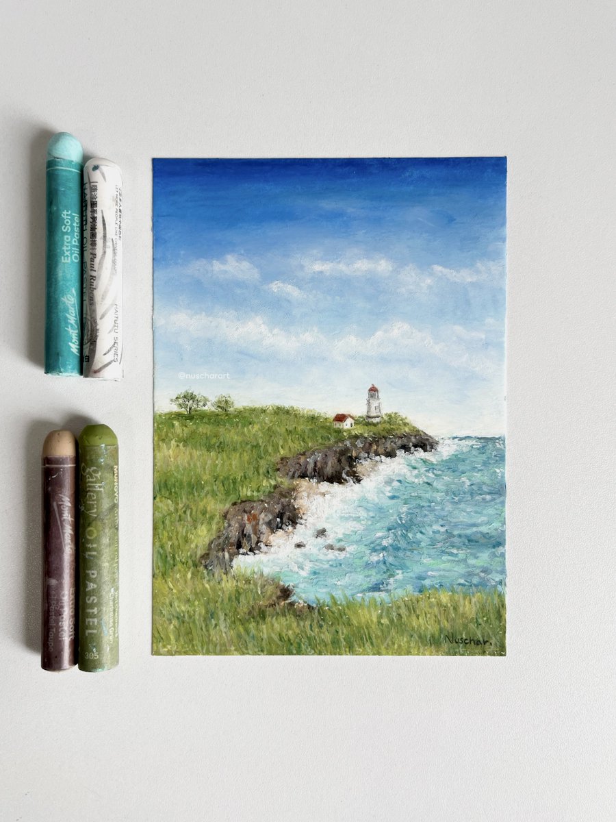 ☁️⛰️🏡🌊🎐

#nuscharartwork
#oilpastel
#commissionTH