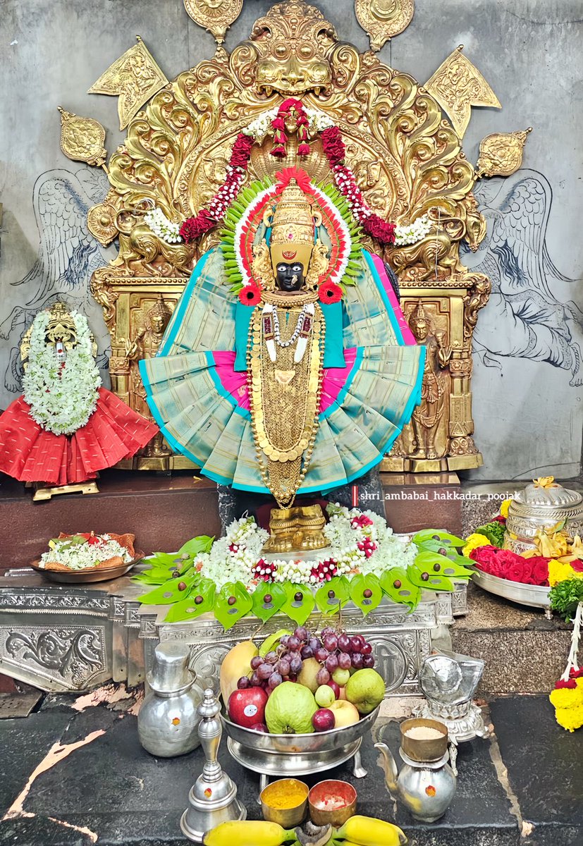 NarayanGambhir's tweet photo. Today’s Alankar Pooja #Mahalakshmi#Ambabai🙏🏻 https://t.co/rtwuCjKB2o