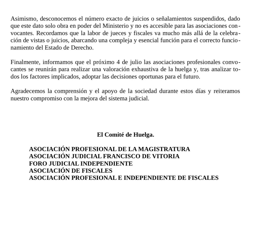 Seguimiento de la huelga de jueces y fiscales👇
