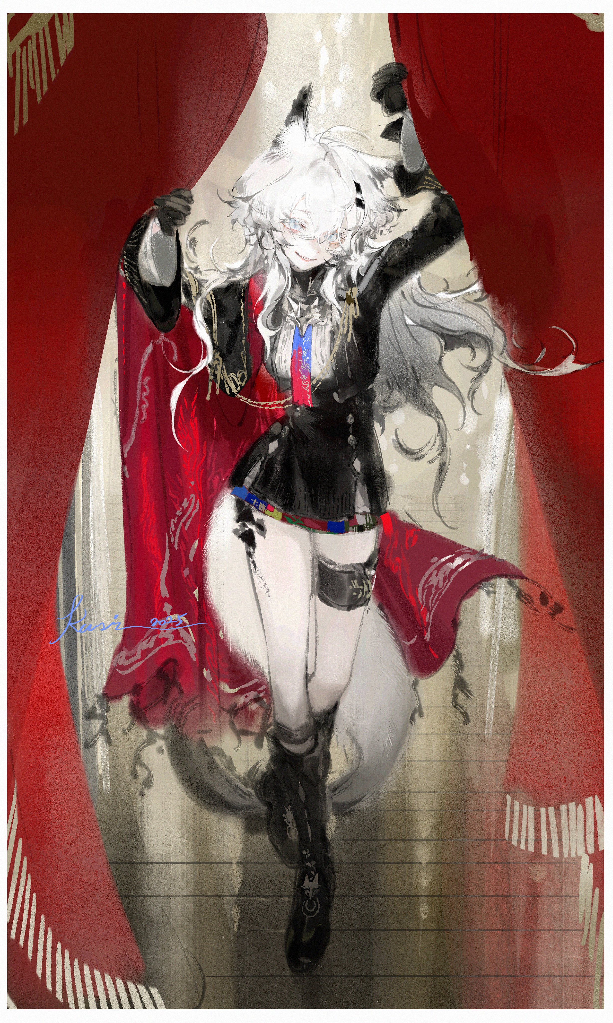 【✡NEW✡】Killer Bunny【F0号】現代アート,イラスト 一点物イラストアート】Killer Bunny【F0号】現代アート