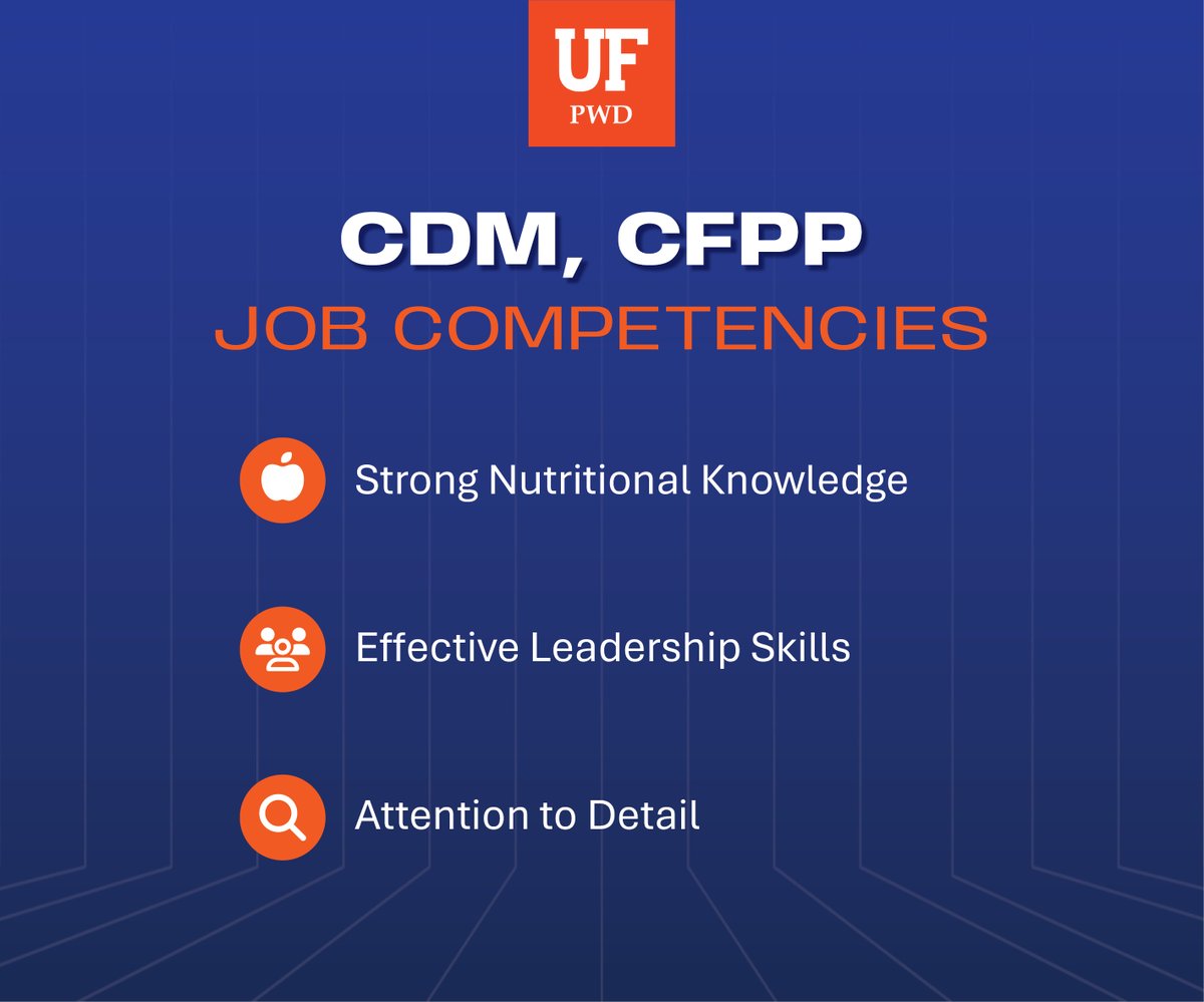 AccessUF's tweet image. Start your path to becoming a Certified Dietary Manager and Food Protection Professional with trusted training built to fit your background and goals. Not sure where to start? Use our Pathway Finder Tool for clear guidance.
Start your journey today: go.ufl.edu/l4hpv8l