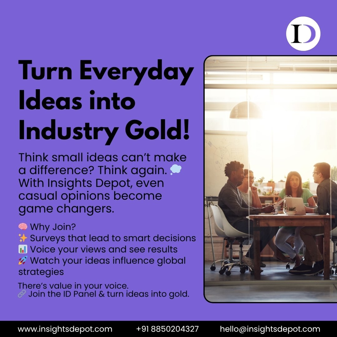 depot_team's tweet image. 🔥Your mind is a goldmine. Let’s put it to work. 🧠💰✅
.
 insightsdepot.com 
.
 +91 8850204327 
.
 hello@insightsdepot.com 
.
 youtube.com/@InsightsDepot 
.
#InsightDepot #DataDrivenDecisions #LeadWithInsight #IDPanel #StrategicThinking #CreateTheFuture #PanelPower #Market