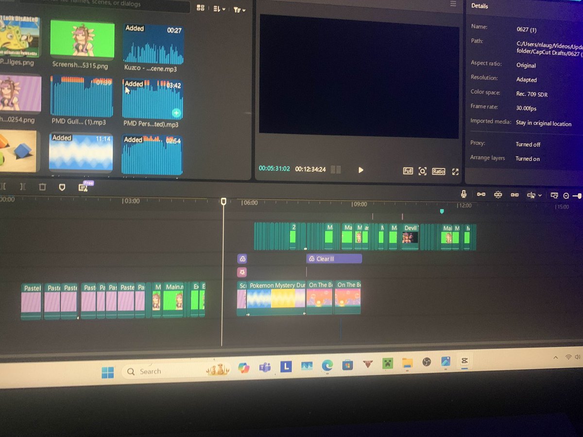 Hhhhhhhhhhhhhhhhh hand numb. Am dumb. I’ve spent a total of 31 hours on this project already. I spliced before I chroma keyed and this may be the end of me I fear 💀

(Jk. New ViBeo eez on track to come out this weekend. Thank u all for your patience with this dumb goober girl
