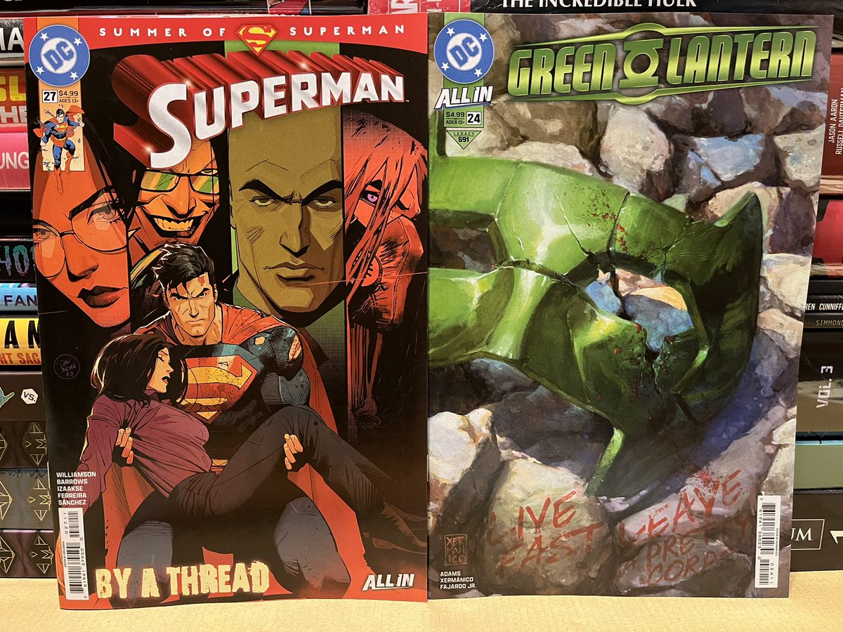 nerds_of_fun's tweet photo. New comics 6/25/25! #marvel #marvelcomics #hulk #ultimatespiderman #dc #dccomics #greenarrow #flash #doomacademy #fantasticfour #superman #greenlantern #comicbook #comics #comicbookhaul https://t.co/G8YDSuGhPB