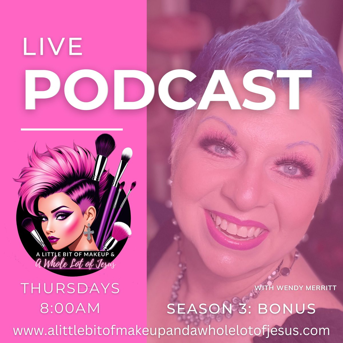 WendyMerritt's tweet image. LIVE at 8:00 AM CST!

🎨 Red, white &amp;amp; blue shadow ✨
💄 MAC Ruby Woo &amp;amp; sparkly lashes
📖 Verse of the week + halfway through James 2—yay!

Patriotic glam meets timeless faith. 💋
👉 …tlebitofmakeupandawholelotofjesus.com

#PatrioticGlam #Over40Beauty #RubyWoo #podcast rfr.bz/t3ef6fa