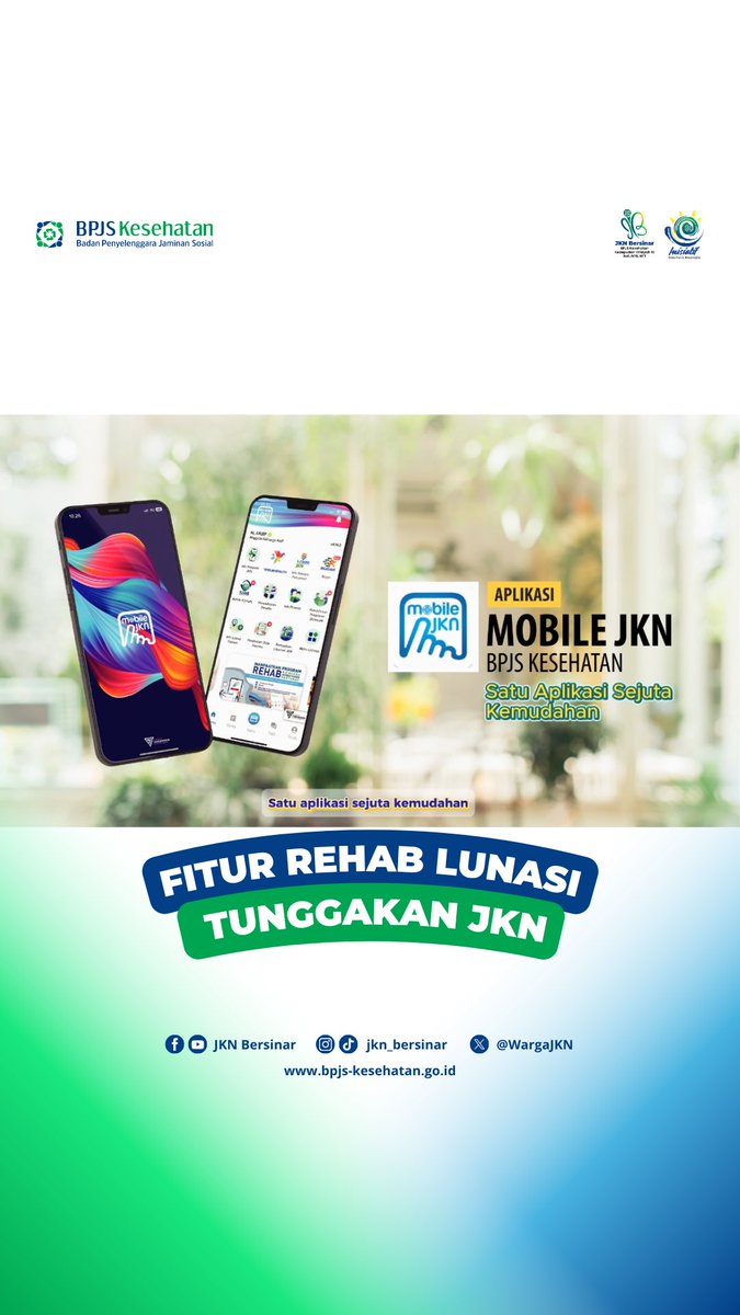 WargaJKN's tweet photo. Hai Sobat JKN Bersinar✨
Punya tunggakan iuran JKN? Jangan khawatir! 🎯
Kini ada Program REHAB, solusi mudah untuk melunasi tunggakan dengan cara dicicil hingga 12 bulan.
Lebih ringan, lebih terencana, dan pastinya membantu kepesertaanmu tetap aktif.

#JKN
#ProgramREHAB https://t.co/tSPrz3Cib2