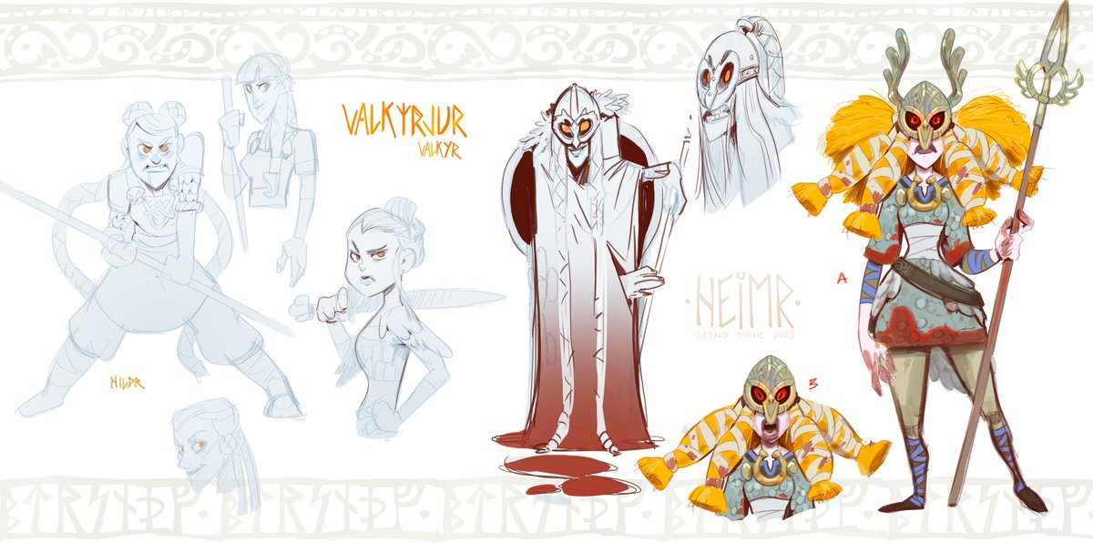 HEIMR - VALKYR 
Some exploration for my valkyry character. 
I will elaborate more about her context. But here is she. 
More to come... soon