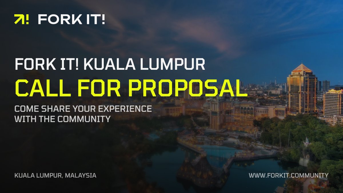 _BearStudio's tweet image. 🎤 Vous avez un retour d’expérience tech à partager ?
@ForkitCommunity est à la recherche de speakers pour sa prochaine journée de conférence !
📍 Kuala Lumpur, Malaysie
📅 25 octobre 2025
👉 Le #CFP est dispo ici :
conference-hall.io/fork-it-commun…
#TechConference #DevCommunity