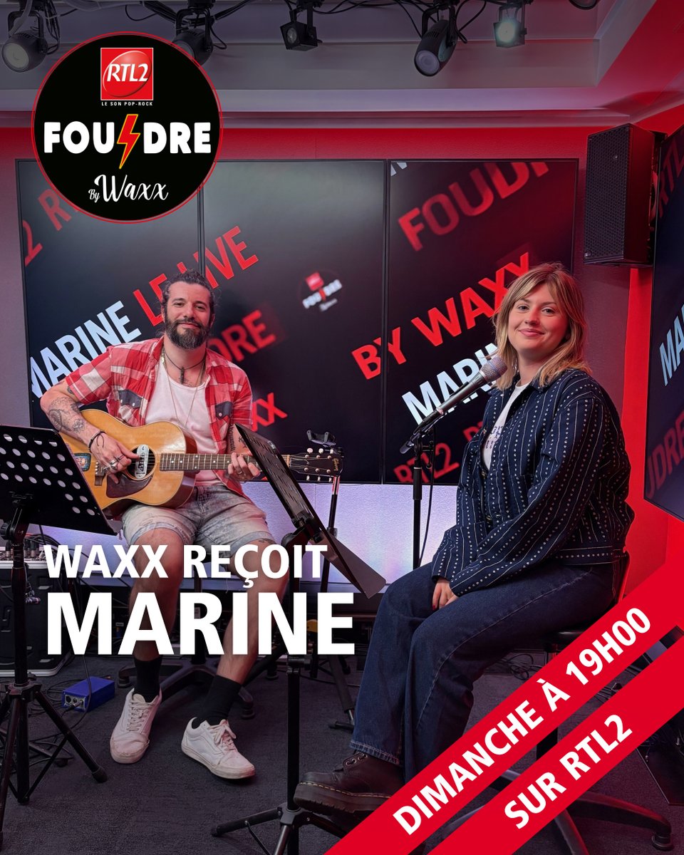 Dimanche, retrouvez Marine en live et en interview aux côtés de <a href="/waxxgyver/">Waxx</a> dans FOUDRE dès 19h sur RTL2 ! ⚡️😍
