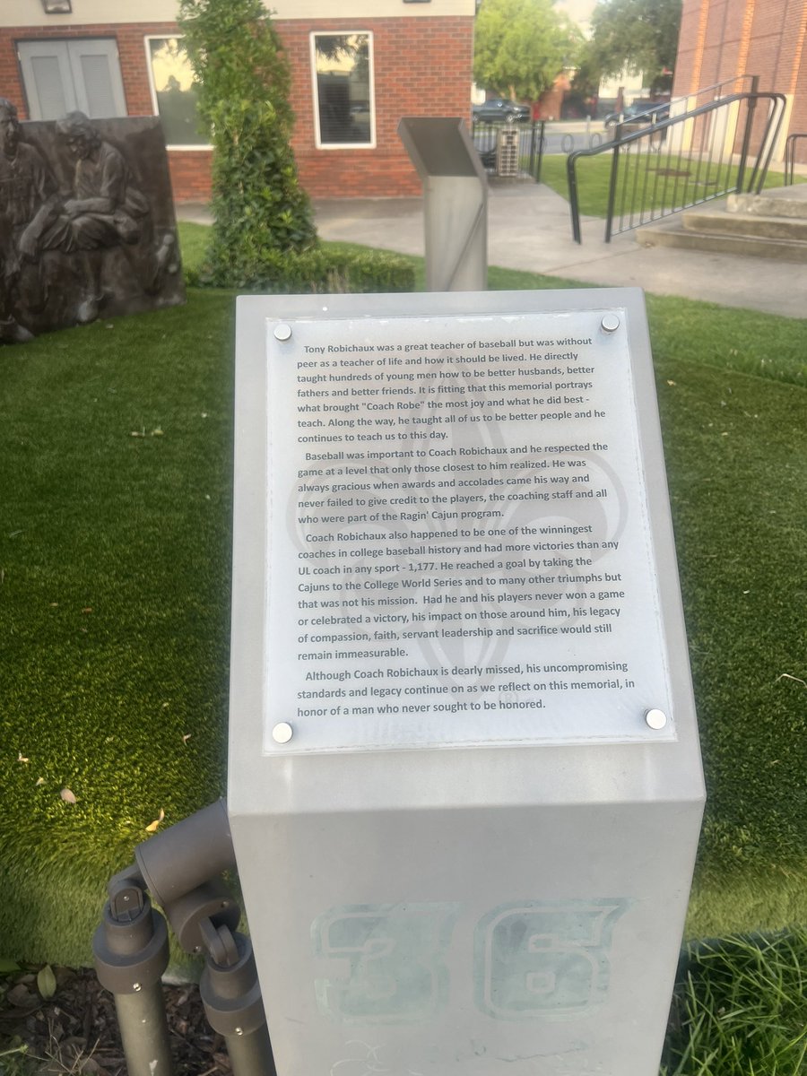 On this day, we remember Coach Tony Robichaux — a mentor, a leader, and the heart of Ragin’ Cajuns Baseball. His legacy lives on in every pitch, every player, and every life he touched. #NeverForgotten  #CoachRobe #36Forever
