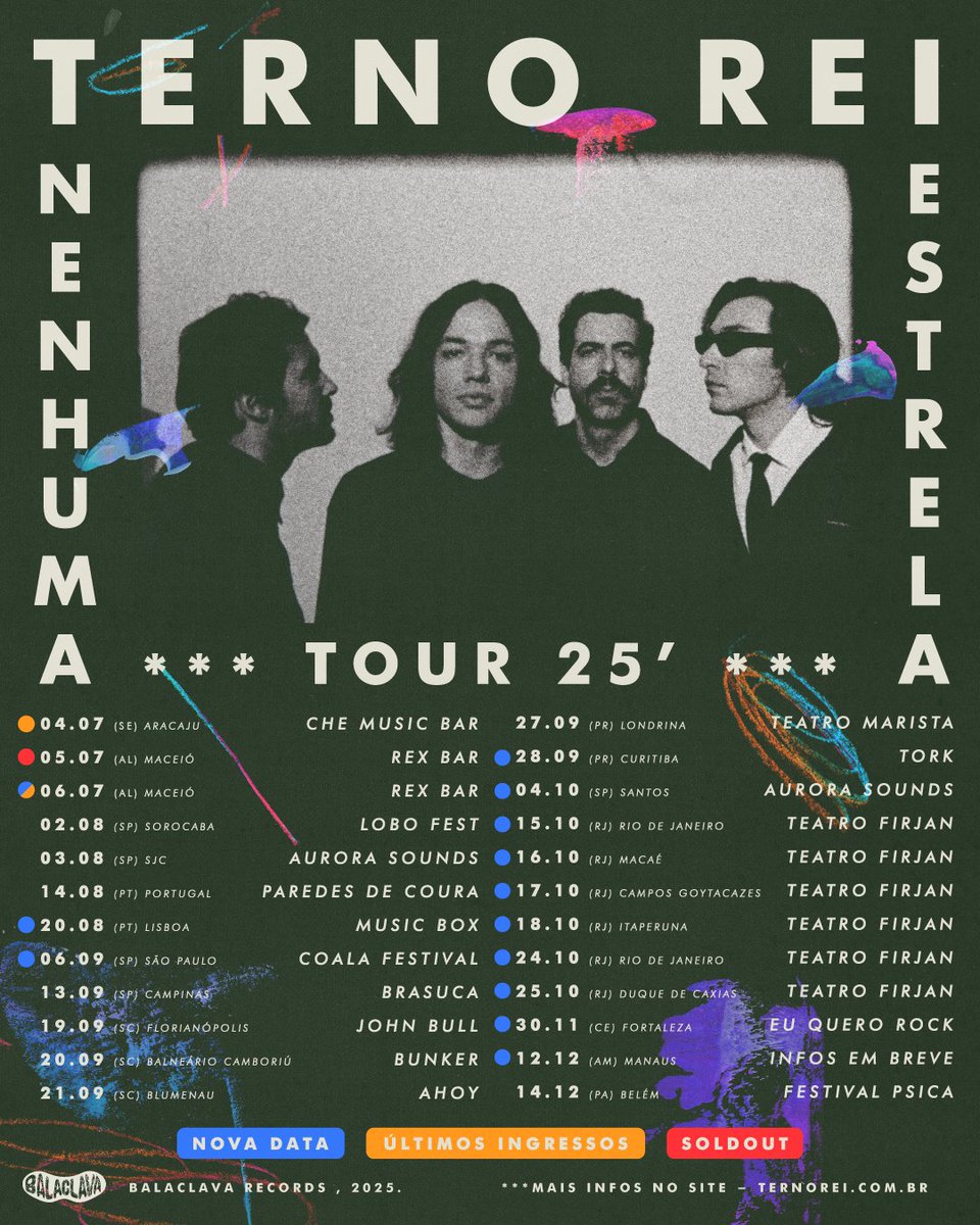 ternorei's tweet image. Novas datas da &quot;Tour Nenhuma Estrela&quot;!
Onde a gente se encontra?

Garanta seu ingresso em ternorei.com.br