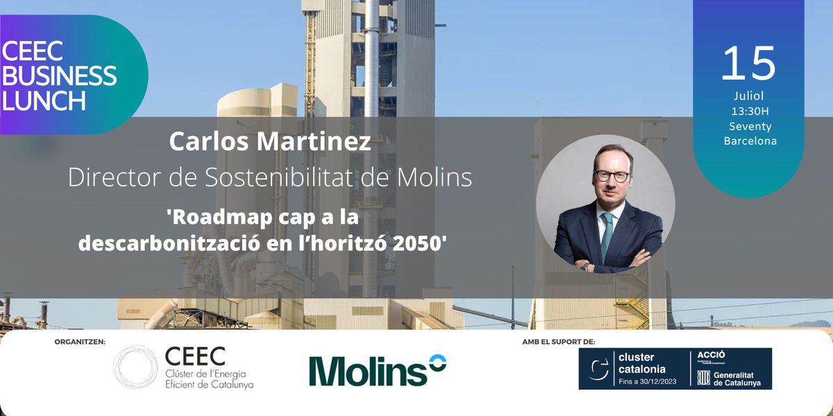 clusterEE's tweet image. 🌱 Cap a un futur sense emissions: tens ja el teu full de ruta?

El pròxim 15 de juliol, el @clusterEE celebrarà una nova edició del CEEC Business Lunch d’estiu, una trobada en format de dinar empresarial per connectar coneixement, idees i persones compromeses amb la…