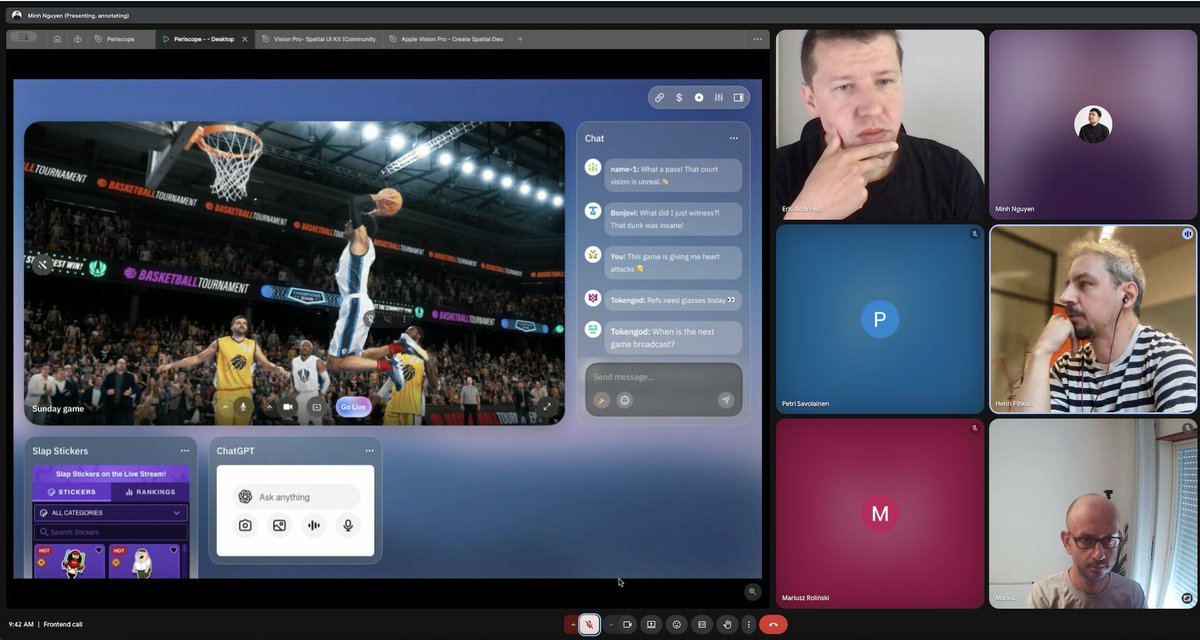 Streamr_App's tweet photo. First look: StreamrTV plug-ins in action during our latest team call 🧩
From @ChatGPTapp to Stickers to Chat — custom components bring streams to life.
Should we call them plug-ins, tiles, or something else? Drop your thoughts below ↓ https://t.co/o5EVuOE8h6