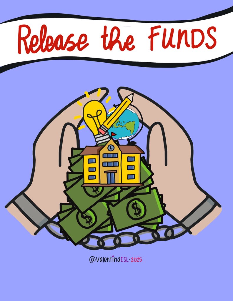 Billions of dollars in federal funding to support education is being held hostage. 

This money was expected by states and schools to provide education for all learners including services for English learners. 

The call to action: contact your state representatives and congress.