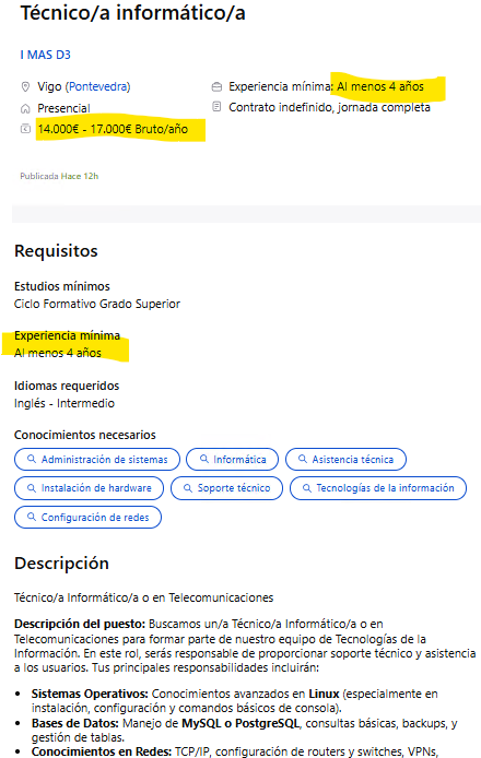 putasconsultor1's tweet photo. #ofertacanallita😼
A ver gente de IT, es que lo queréis todo, con 1000 eurillos al mes te apañas perfectamente en Vigo; 850€ un piso decente de alquiler, os queda 250€ para vicios, el ayuno ayuda🙃
Ah y ¡presencial!🚗
🧠💡#FaltaTalento
🏃♂️🏃♀️Se lo quitan de las 👐 https://t.co/IGRJ9f56PF