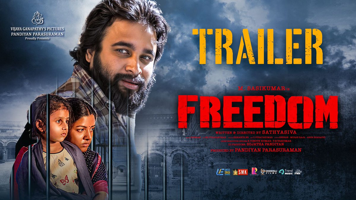 Ghibran Vaibodha (@ghibranvaibodha) on Twitter photo Get ready for a rollercoaster of emotions! 💥 Watch the intense trailer of #Freedom, a gripping jail break thriller that will keep you on the edge.
youtu.be/rXXpbBGF8iQ
#FreedomFromJuly10
<a href="/SasikumarDir/">M.Sasikumar</a> <a href="/Sathyasivadir/">Sathyasiva</a> <a href="/vijayganapathys/">Vijaya Ganapathy's Pictures</a>
<a href="/PandiyanParasu/">Pandiyan Parasuraman</a> <a href="/jose_lijomol/">Lijomol Jose</a> Get ready for a rollercoaster of emotions! 💥 Watch the intense trailer of #Freedom, a gripping jail break thriller that will keep you on the edge.
youtu.be/rXXpbBGF8iQ
#FreedomFromJuly10
<a href="/SasikumarDir/">M.Sasikumar</a> <a href="/Sathyasivadir/">Sathyasiva</a> <a href="/vijayganapathys/">Vijaya Ganapathy's Pictures</a>
<a href="/PandiyanParasu/">Pandiyan Parasuraman</a> <a href="/jose_lijomol/">Lijomol Jose</a>