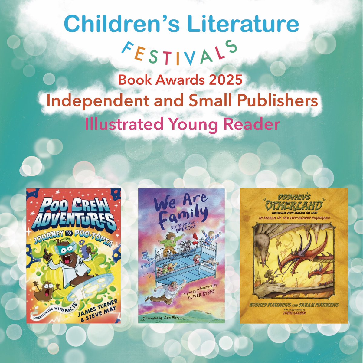 Children’sLiteratureFestivals (@childrenslfests) on Twitter photo 🥁🥁The shortlist for our #clfbookawards in the Independent & Small Publisher Illustrated Young Reader category! Chosen by children from 30 schools and 5 libraries: <a href="/Oli_Sykes89/">Oliver Sykes MBE BCAa</a> & <a href="/IanMorris_22/">Ian Morris</a> , James Turner & Steve May, Sarah Matthews & Rodney Matthews. Good luck to all! 📚✨ 🥁🥁The shortlist for our #clfbookawards in the Independent & Small Publisher Illustrated Young Reader category! Chosen by children from 30 schools and 5 libraries: <a href="/Oli_Sykes89/">Oliver Sykes MBE BCAa</a> & <a href="/IanMorris_22/">Ian Morris</a> , James Turner & Steve May, Sarah Matthews & Rodney Matthews. Good luck to all! 📚✨