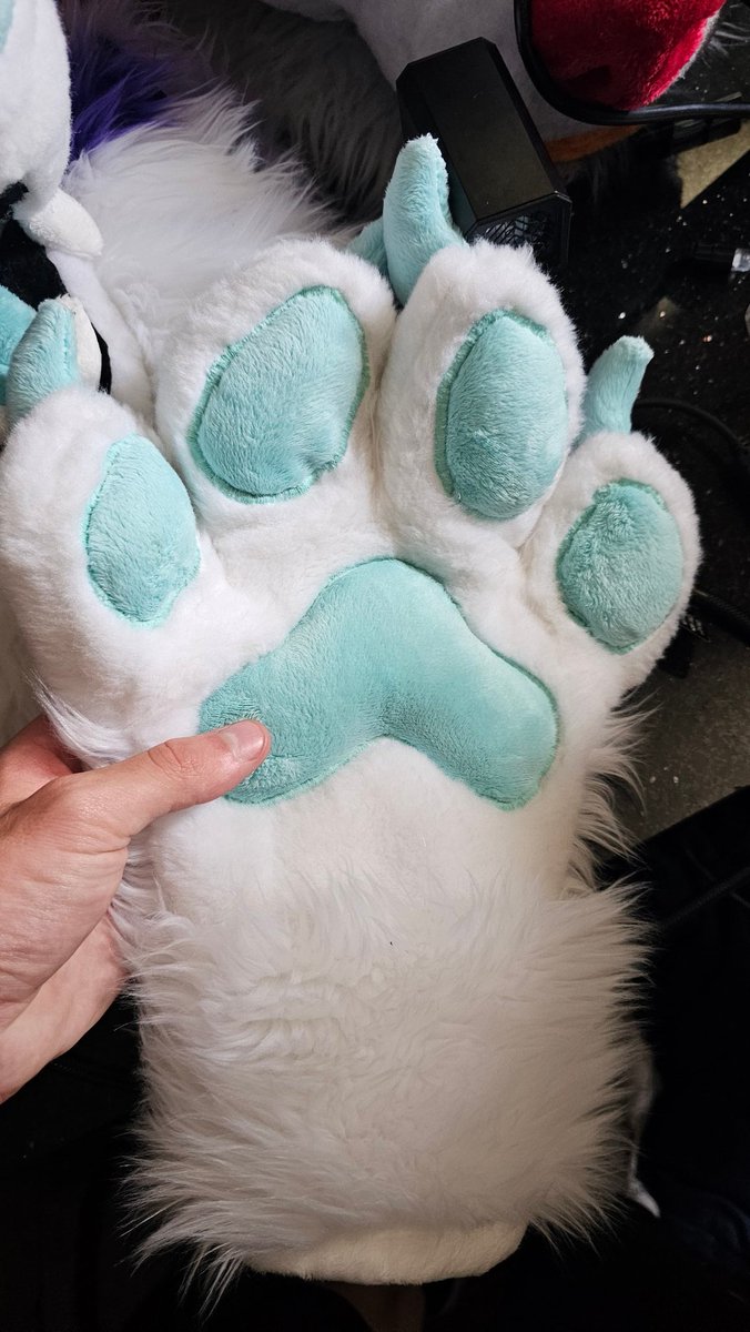 FadedFox's tweet image. I can't belive im making this post and I dont even know how but once I got to anthrocon im missing my 2nd handpaw if anyone finds it or has it please let me know qwq