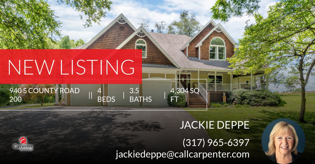 📍 New Listing 📍 Take a look at this fantastic new property that just hit the market located at 940 S County Road 200 in Danville. Reach out here or at (317) 965-6397 for more information!

Listed by Miranda Payne

Jackie Deppe... homeforsale.at/940_S_COUNTY_R…
