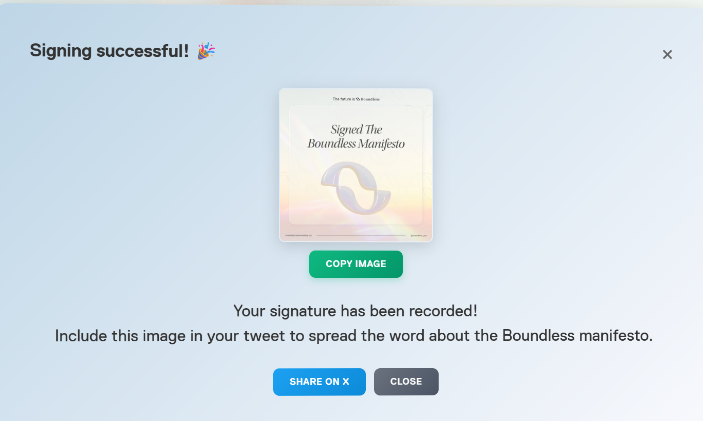 Just Signed The <a href="/boundless_xyz/">Boundless</a> Manifesto. Committing to an abundant future.