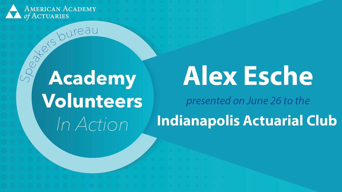 Data Science and Analytics Committee (DSAC) member Alex Esche presented “An Actuarial View of Data Bias: Definitions, Impacts, and Considerations” to the Actuarial Club of Indianapolis in Carmel, Ind. providing an explication of this important topic.