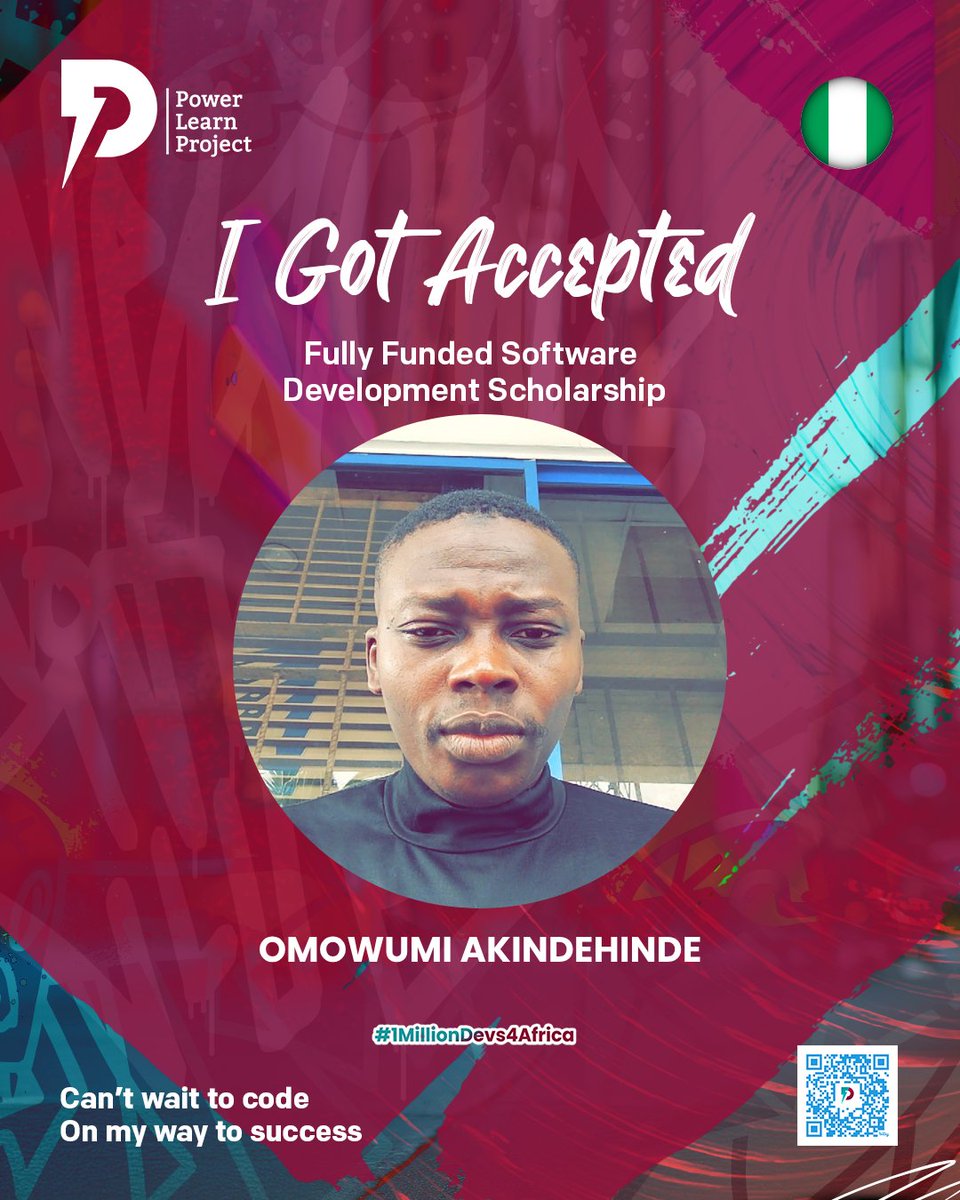 Morphi1's tweet photo. Thrilled to be selected for the Power Learn Project Scholarship! 🚀🎉
Excited for this journey of learning, growth, and tech innovation.
Grateful for the chance to build my skills and connect with future changemakers.
Thanks @PLPAfrica &amp; @plpcommunity! #PLPAfrica #TechForGrowth https://t.co/GGE1EehaDX