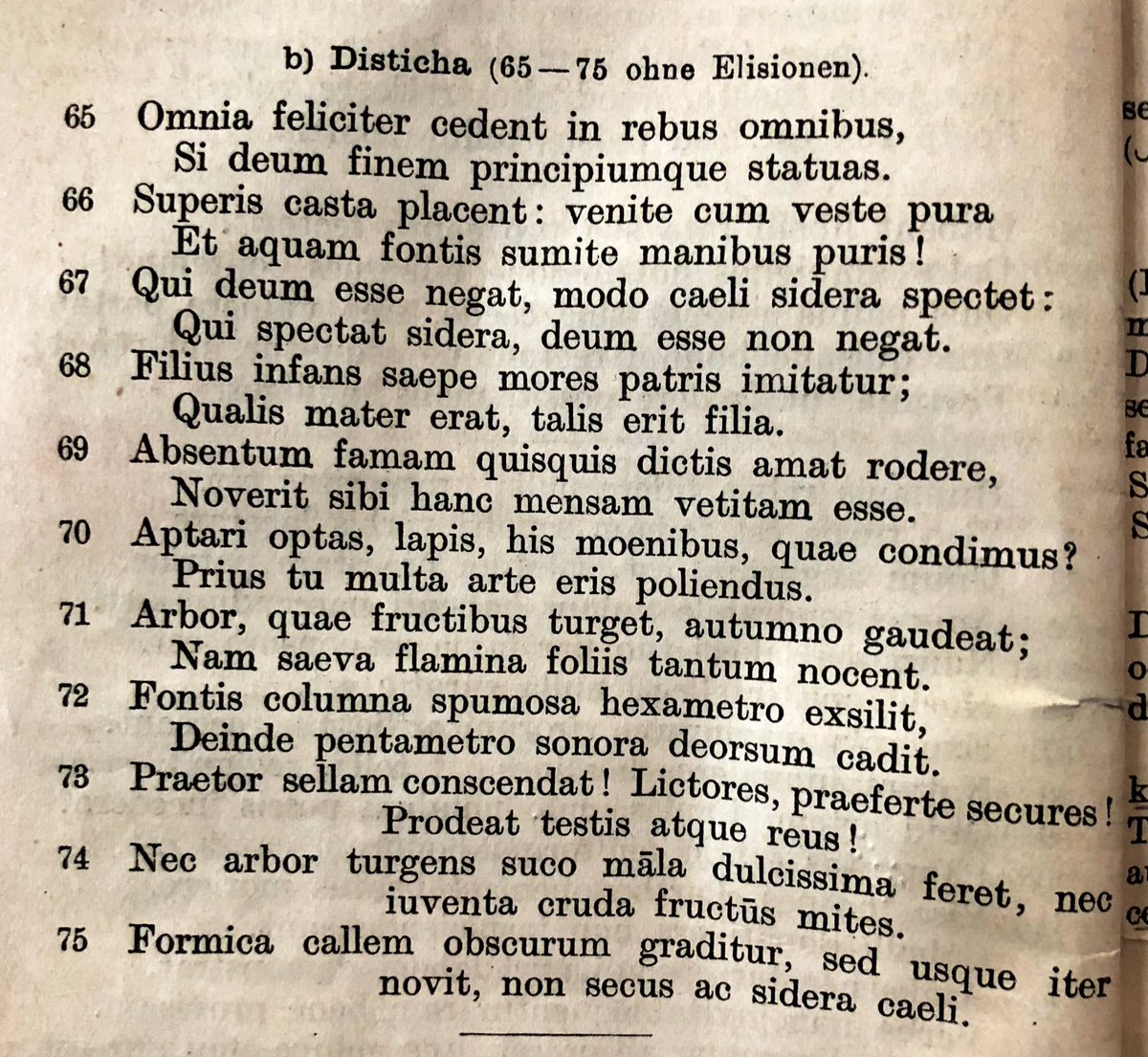 AGROS_edu's tweet image. Great exercise for future Ovids and Catulli:
Turn into elegiac couplets by reordering the words! These examples should work without elisions.
📖 J. Siebelis: Tirocinium poeticum, 20. Aufl., Leipzig: Teubner 1916.