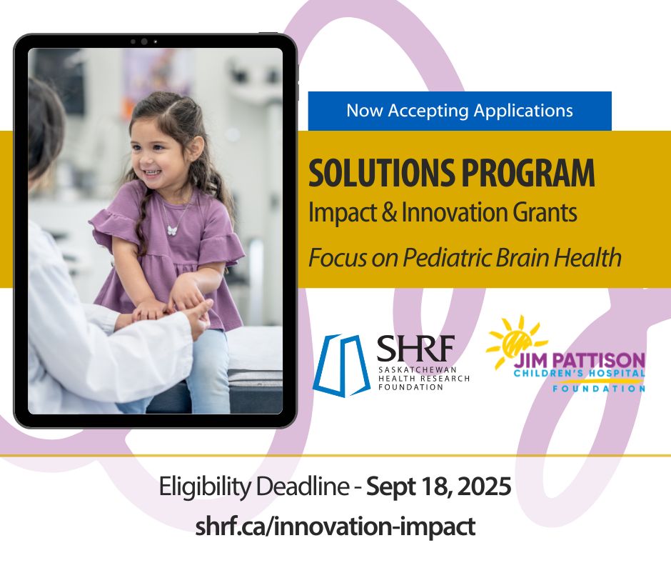 _SHRF_'s tweet image. ⌛ Application Reminder: The cut-off for eligibility submissions to SHRF and @Pattison Kids for the Solutions Program is September 18, 2025.
Learn more at: shrf.ca/innovation-imp…
#ResearchThatMatters #SHRFsolutions