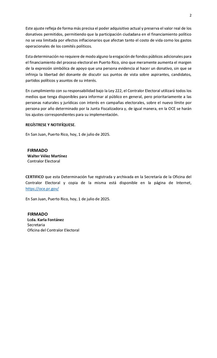 Oficina del Contralor Electoral tweet media