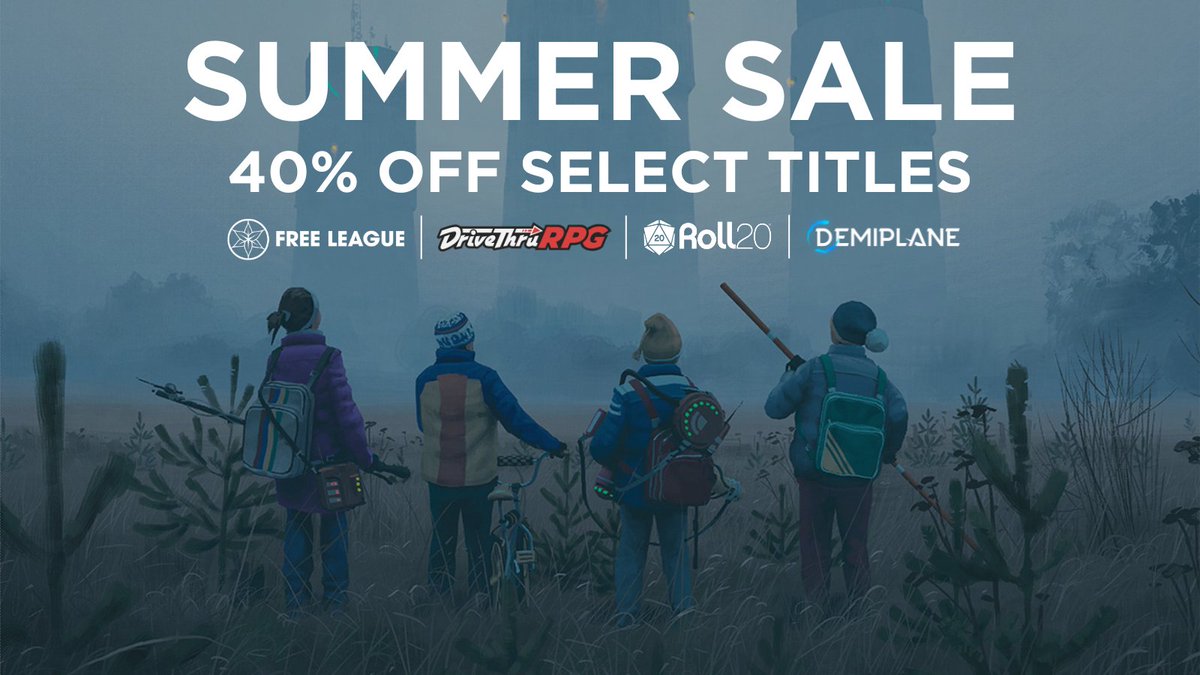 The <a href="/FreeLeaguePub/">Free League Publishing</a> Summer Sale!

Shop deals here: tinyurl.com/y6txz5yr

Up to 40% off on select items – step into new, enchanting, and haunting worlds for a fraction of the price.

Plus, even more deals at <a href="/roll20app/">Roll20</a> &amp; <a href="/DemiplaneRPG/">Demiplane</a> 
#ttrpg