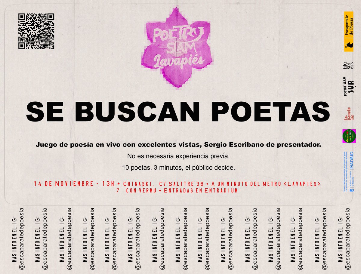 🎤🖋️ Nos vamos a la 'Periferia' con <a href="/DaniNdrs/">Daniel Andrés</a> . A un evento de poesía mayoritariamente online, con pinceladas físicas: <a href="/EscaparaTpoesia/">Escaparate de Poesía</a> , de la mano de uno de sus fundadores, Sergio Escribano.

🔊 <a href="/radio3_rne/">Radio 3</a>
