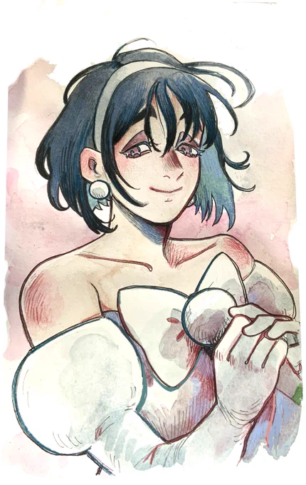 Still have Alien Stage on the brain (watercolor sketchbook stufff)