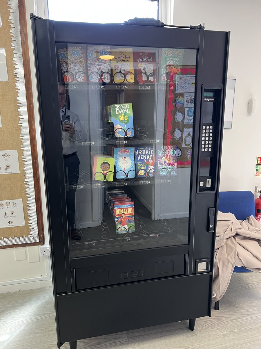 Was introduced today to an amazing project being created in the corridor of a local primary school. It’s looking for a sponsor to help make it fully operational. Drop me a line if you’d like to help support Jersey’s first book vending machine!