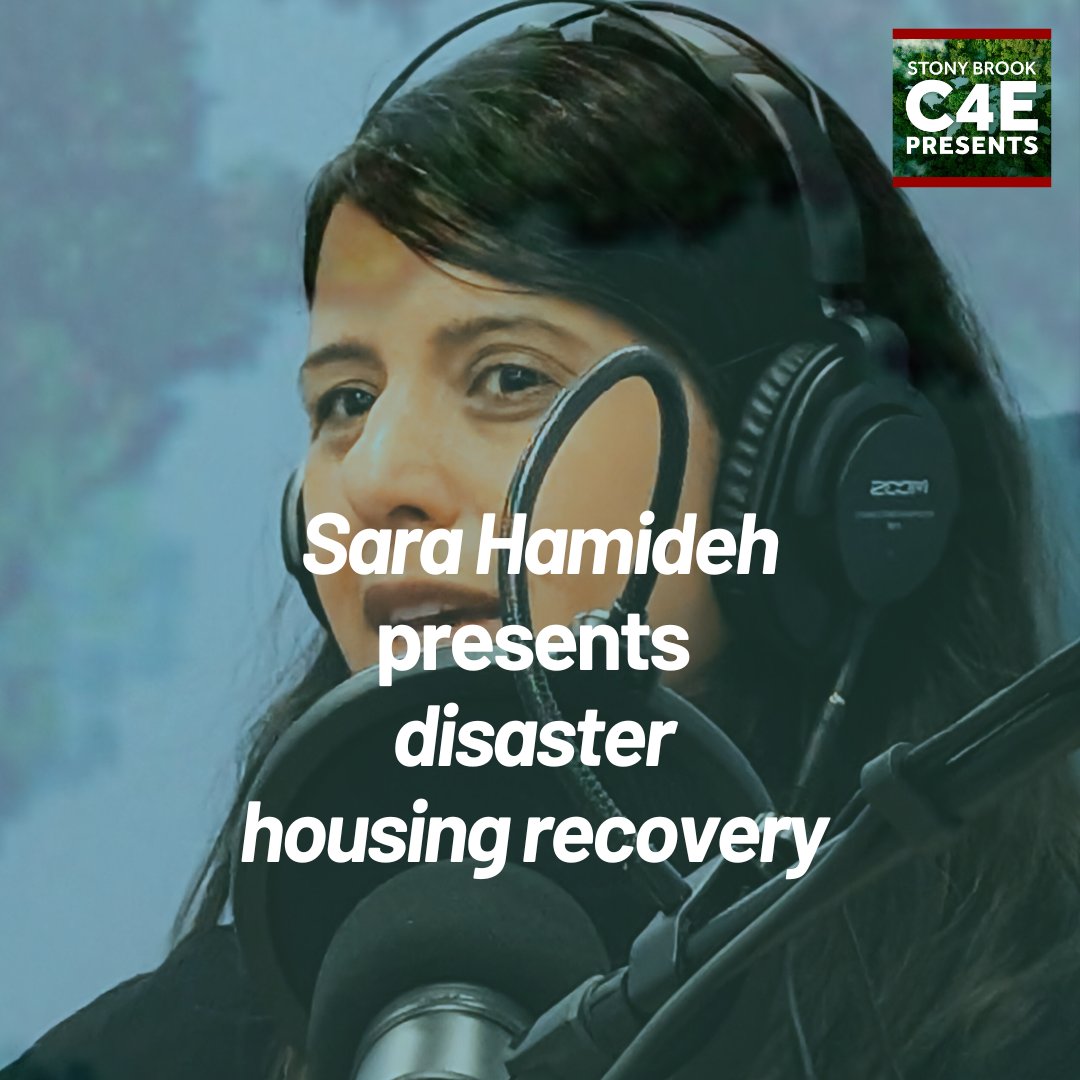 stonybrooku's tweet image. How do disasters expose the gaps in our housing system?
In S2E17 of C4E Presents, Sara Hamideh joins Heather Lynch to talk public housing, recovery planning, and building community resilience.
Listen now: gosbu.co/4lF2tgK
#SBUClimateSolutions