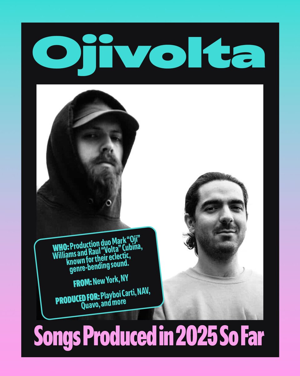RapCaviar's tweet image. Behind the hits. Ahead of the curve 🔥
@ojivolta stays shaping what’s next, producing for @theweeknd, @playboicarti, @FKAtwigs, and more. What’s their hardest production credit?