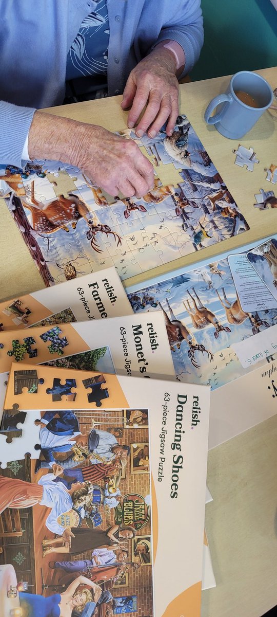 Enhanced Care CHFT 🦋 (@enhancecarechft) on Twitter photo Jigsaws can help maintain cognitive abilities, promote relaxation, and encourage social engagement, all while providing a sense of accomplishment. We use them daily on our care of the elderly wards at <a href="/CHFTNHS/">Calderdale and Huddersfield NHS Foundation Trust</a> #NHS Jigsaws can help maintain cognitive abilities, promote relaxation, and encourage social engagement, all while providing a sense of accomplishment. We use them daily on our care of the elderly wards at <a href="/CHFTNHS/">Calderdale and Huddersfield NHS Foundation Trust</a> #NHS