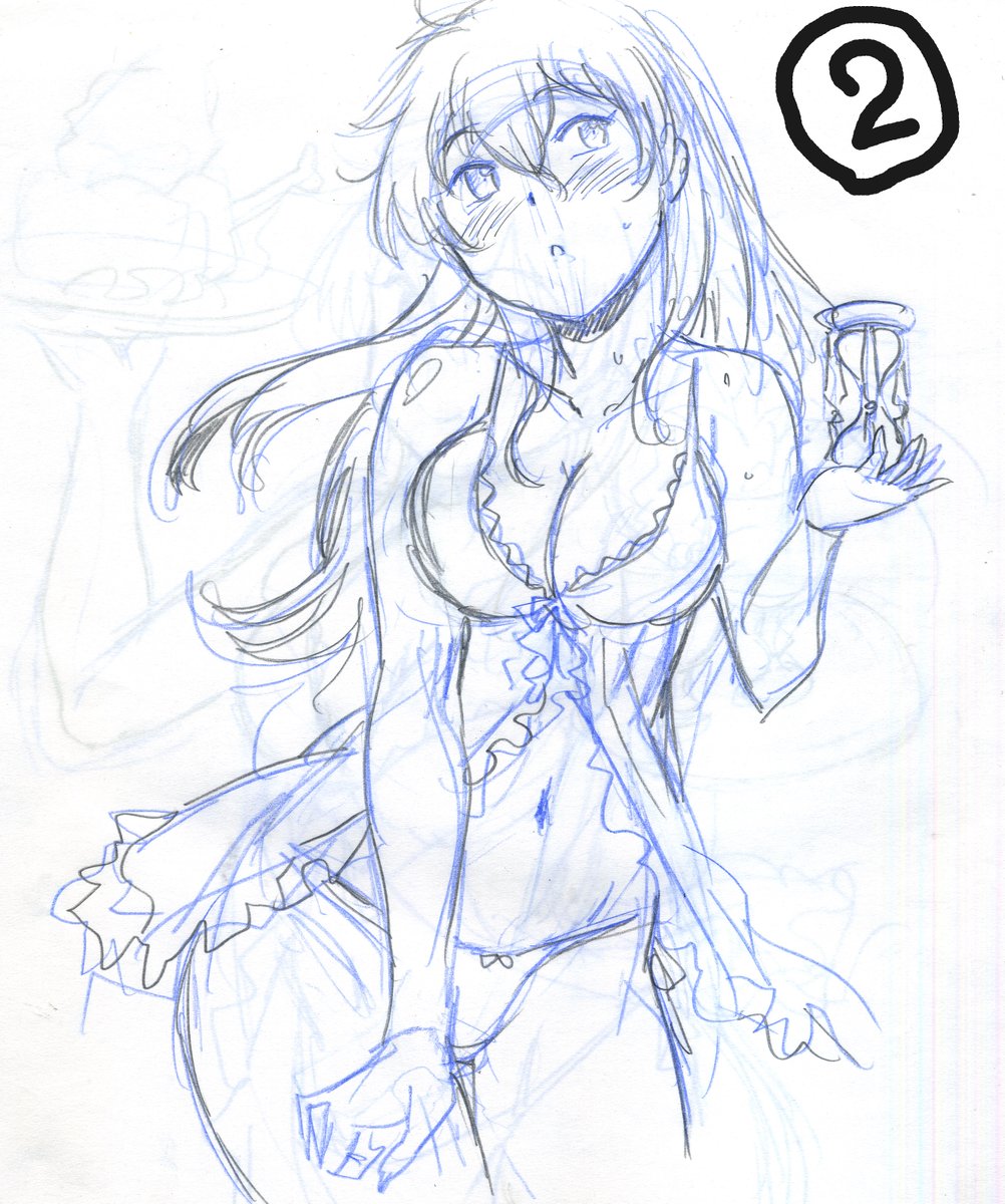 異世界ぶらり旅第4巻の表紙デザイン案はこの2枚に絞られて①を私推し、②が編集部推しでしたが、食欲と性欲、両方を具現化したという主張で①を押し切りました。
異世界スイーツと料理をカラーで描いてみたいのが動機だったんですけどね。 