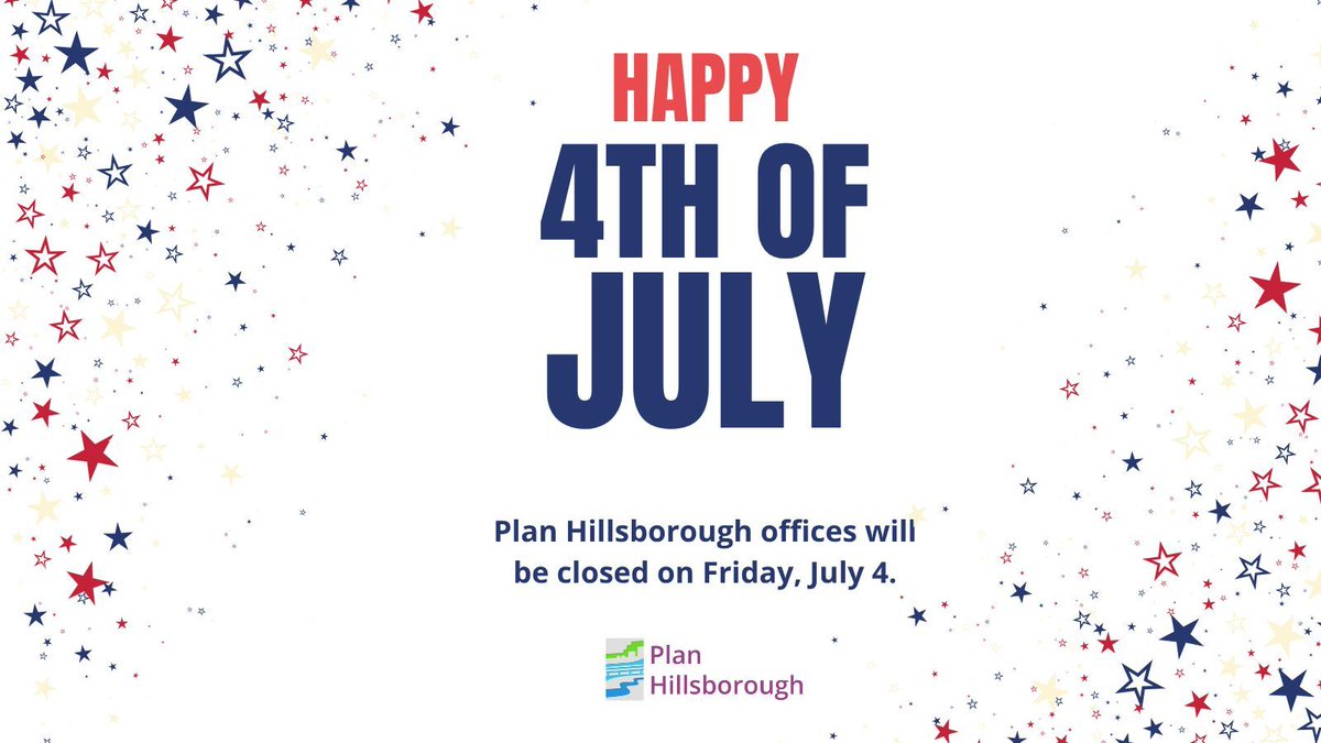 The Plan Hillsborough office will be closed on Friday, July 4 in honor of Independence Day. We will resume normal business hours on Monday, July 7.