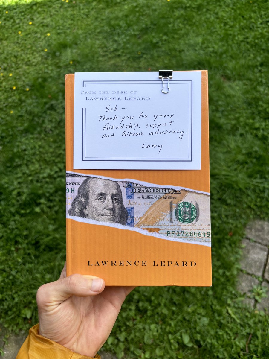 Seb Bunney (@sebbunney) on Twitter photo By far one of the best books in the space. <a href="/LawrenceLepard/">Lawrence Lepard, "fix the money, fix the world"</a> has done an incredible job distilling down where we have come from, where we are heading and the potential solution—🟠!
Can’t thank you enough for the value you bring to this space, Larry. And thank you for the time and By far one of the best books in the space. <a href="/LawrenceLepard/">Lawrence Lepard, "fix the money, fix the world"</a> has done an incredible job distilling down where we have come from, where we are heading and the potential solution—🟠!
Can’t thank you enough for the value you bring to this space, Larry. And thank you for the time and