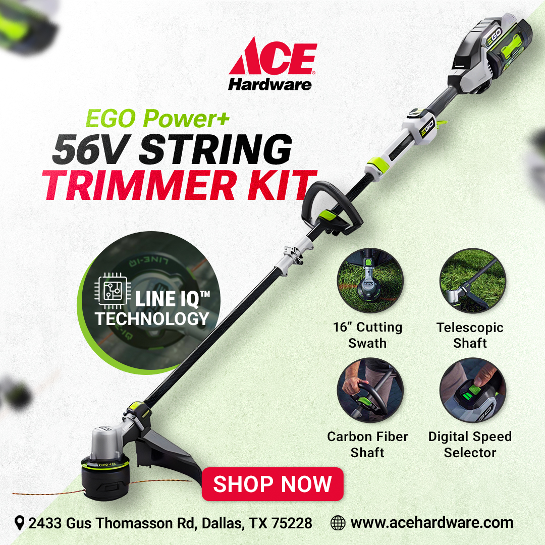 Acedallastx's tweet image. 🌿✨ Trim with Power, Precision &amp;amp; Comfort! ✨🌿
Now Available at Ace Hardware: The Trimmer Kit with Telescopic Shaft &amp;amp; 4.0Ah Battery – includes Battery &amp;amp; Charger! 🔋💪

Tackle overgrown grass, edges, and hard-to-reach areas... equipment.
acehardware.com/departments/la…
#CordlessTrimmer
