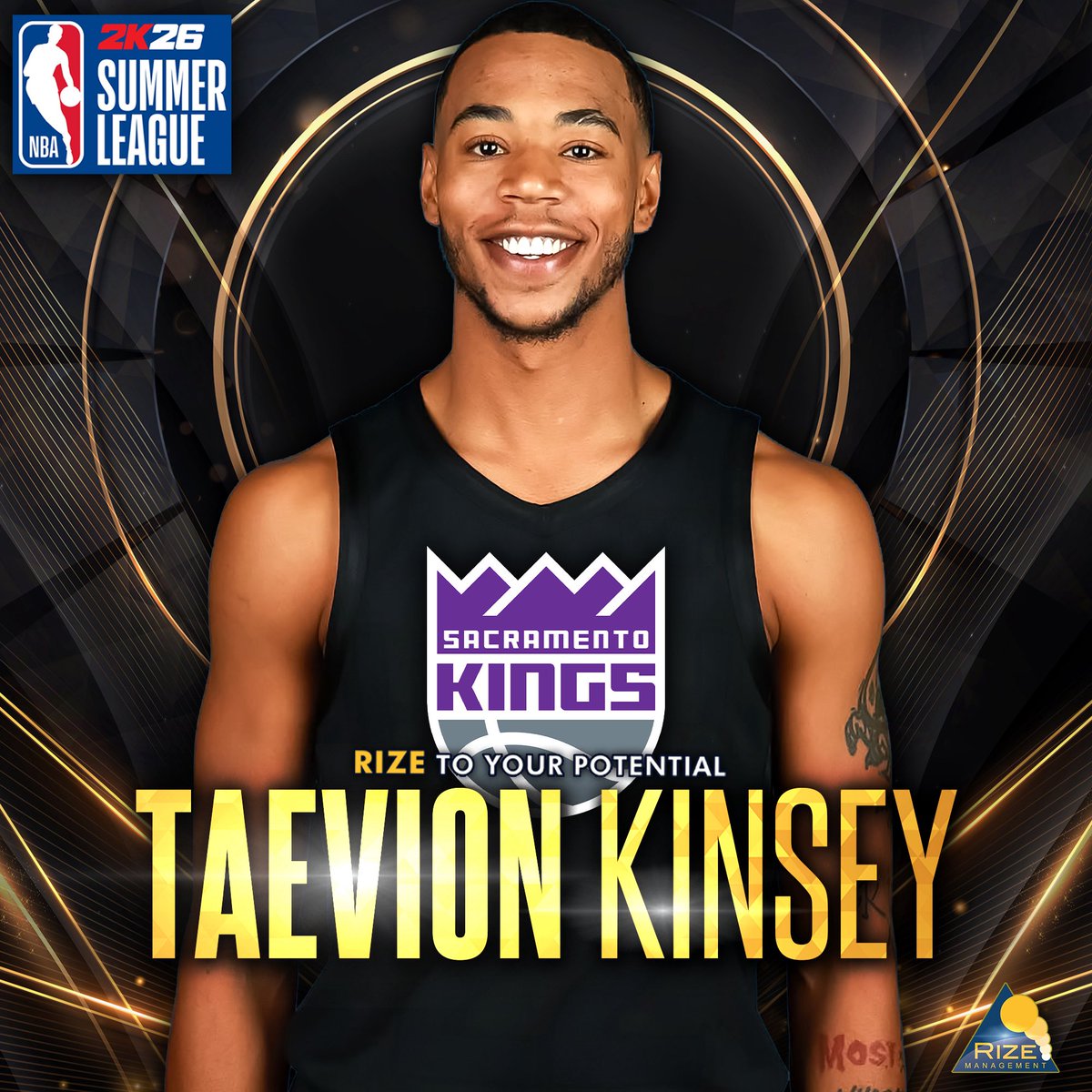 Rize Management (@rize_management) on Twitter photo Excited to announce that <a href="/KinseyTaevion/">Takeover T🧊</a> will be playing with the <a href="/SacramentoKings/">Sacramento Kings</a> in the @nbasummerleague ! #rizetoyourpotential #rizemanagement Excited to announce that <a href="/KinseyTaevion/">Takeover T🧊</a> will be playing with the <a href="/SacramentoKings/">Sacramento Kings</a> in the @nbasummerleague ! #rizetoyourpotential #rizemanagement