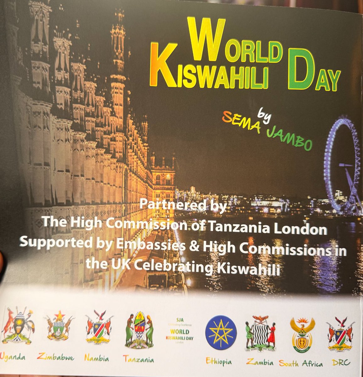 MbelwaK's tweet image. Leo jioni Ubalozi umeshirikiana na Taasisi ya Sema Jambo ya UK na Bunge la Uingereza kusheherekea Siku ya Kiswahili Duniani. Hafla hiyo inahudhuriwa na Waheshimiwa Mabalozi, Wabunge, wanazuoni, na wanadiaspora. Miongoni mwa wageni waliojumuika katika kuadhimisha siku ya…