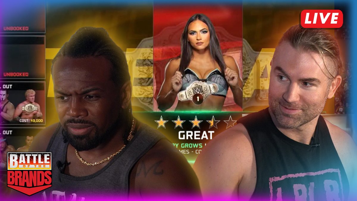 It's time for the fallout from King and Queen of the Ring!
GM @austincreedwins is looking to recover after a rough PLE show for WCW, but can he continue to chip away at Raw GM @mmmgorgeous's 80k+ lead? Find out now on #BOTB!
youtube.com/live/M-JvGj2ho…