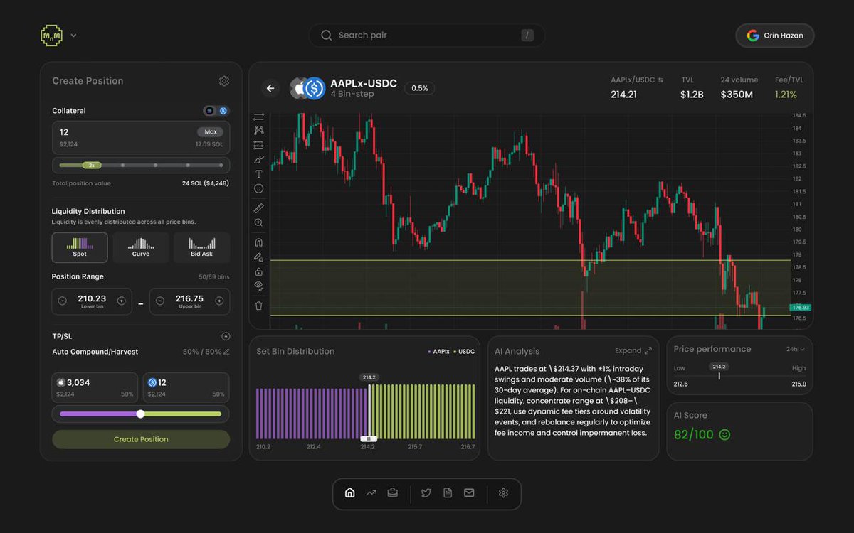 Image being able to LP AAPL, with leverage up to 5X. The future is now. <a href="/xStocksFi/">xStocks</a> <a href="/solana/">Solana</a> <a href="/MeteoraAG/">Meteora</a>  Coming thoon.