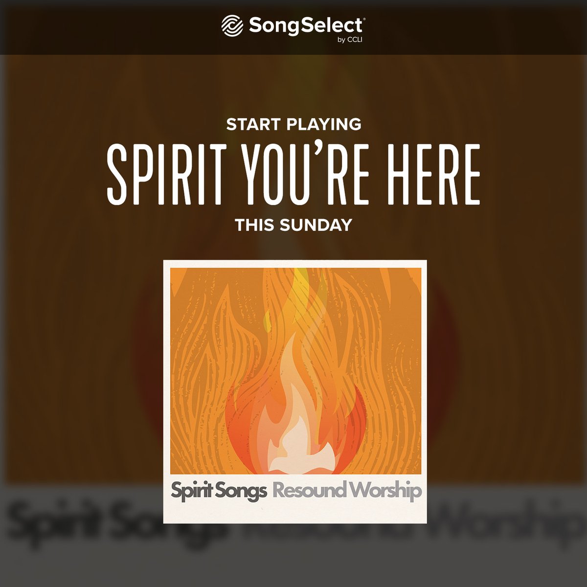We're grateful to our friends at <a href="/CCLI/">CCLI</a> for featuring 'Spirit You're Here' on the UK SongSelect homepage this summer. We've had great feedback from churches using this song already!