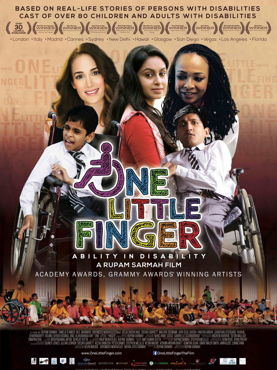 One Little Finger"
Director Rupam Sarmah.
 It features a cast of over 80 children and adults with disabilities, promoting Ability in Disability.
The film features  Tamela D’Amico, Quincy Jones, Julian Lennon, Siedah Garrett, Maloya Goswami, and many others
 We miss you, Quincy!